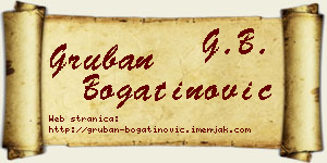 Gruban Bogatinović vizit kartica